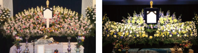 お花いっぱいの祭壇8尺（約240cm）2段2